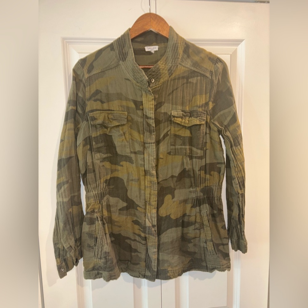 Splendid Camo Utility Jacket Lightweight Transitional Season Size Large